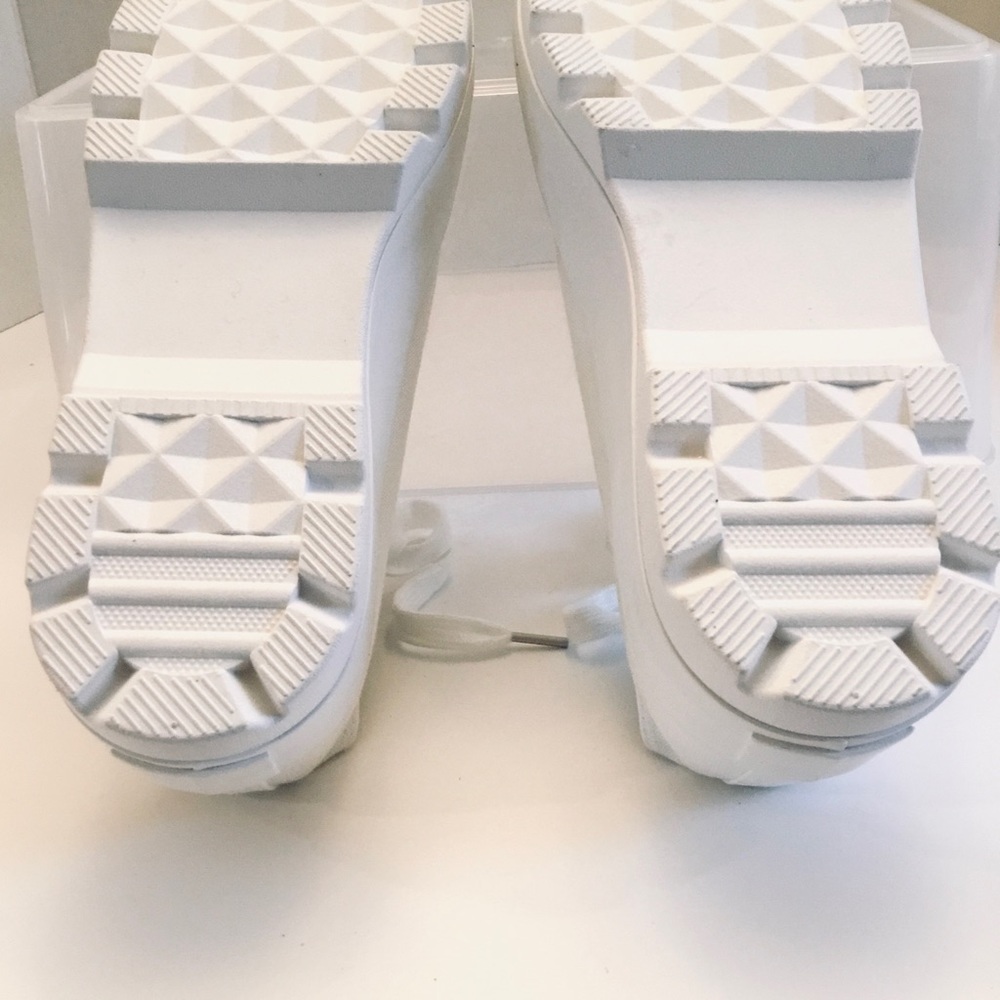 SINCERELY JULES VASCO White Canvas Platform Sneakers Low Cut Lace-up Size-10 NEW - Picture 14 of 15